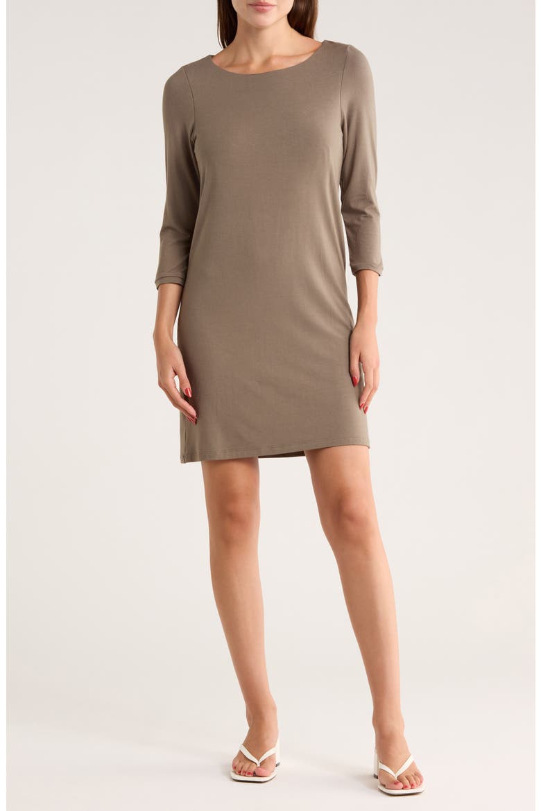 Eros Three-Quarter Sleeve A-Line Dress, Main, color, BRINDLE