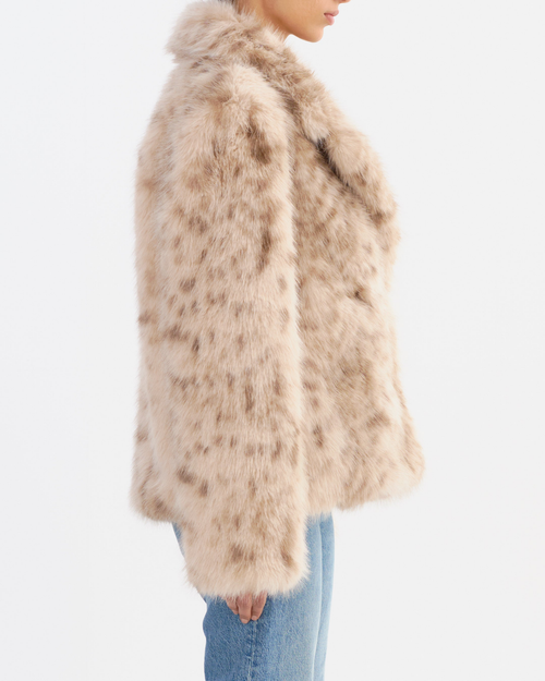 Lamarque Ravenna | Faux Fur Coat In Neutral