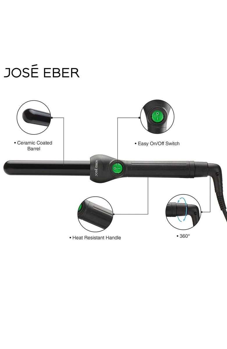 Jose Eber Clipless Curling Iron 1" (25Mm) Black, Ceramic Barrel, Ion Tech, Alternate, color, Black