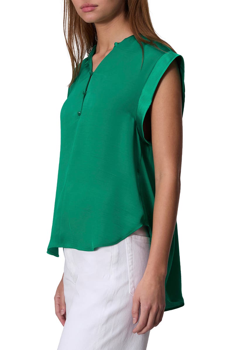 rag & bone Maple Cap Sleeve Top, Alternate, color, Emerald Green
