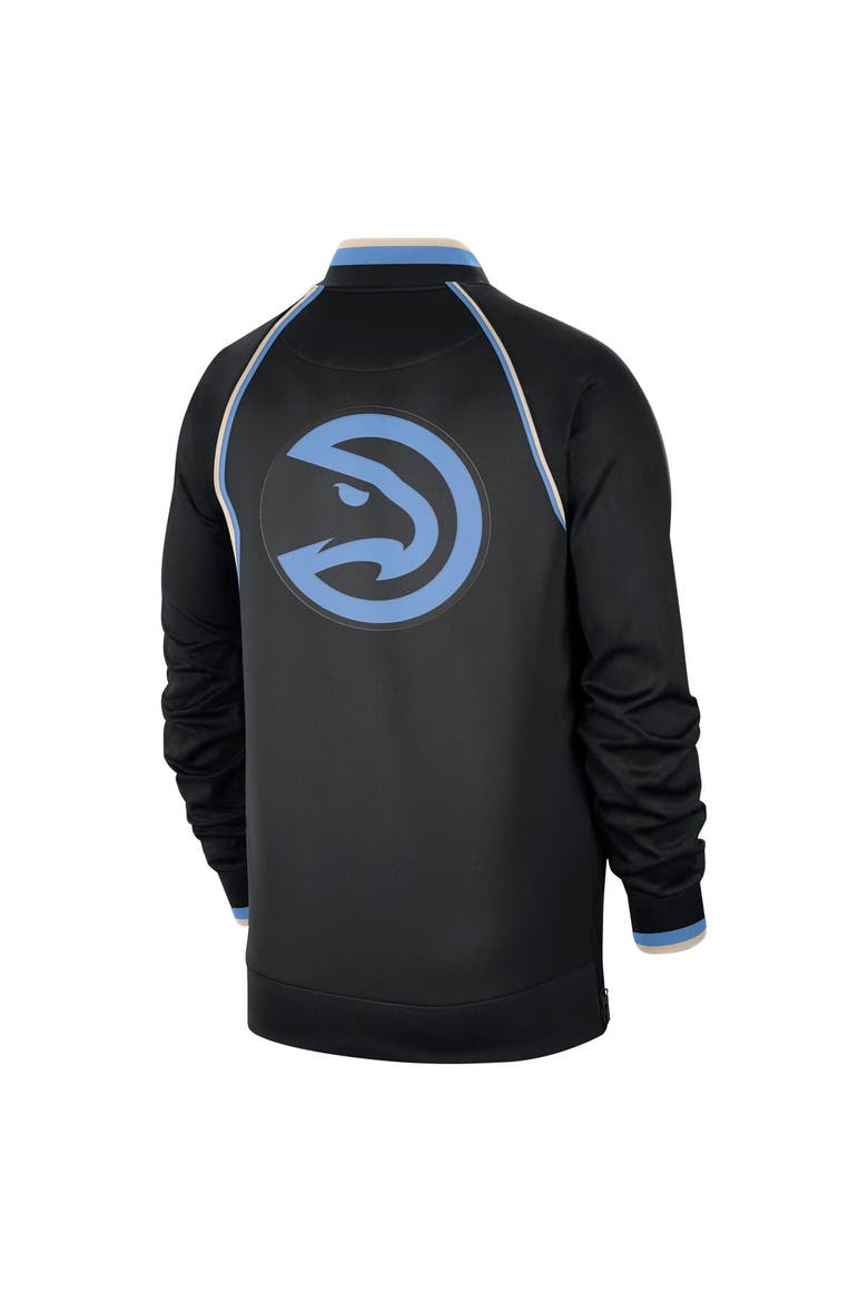 Men's Nike Black Atlanta Hawks 2023/24 City Edition Authentic Showtime Performance Raglan Full-Zip Jacket, Alternate, color, Black