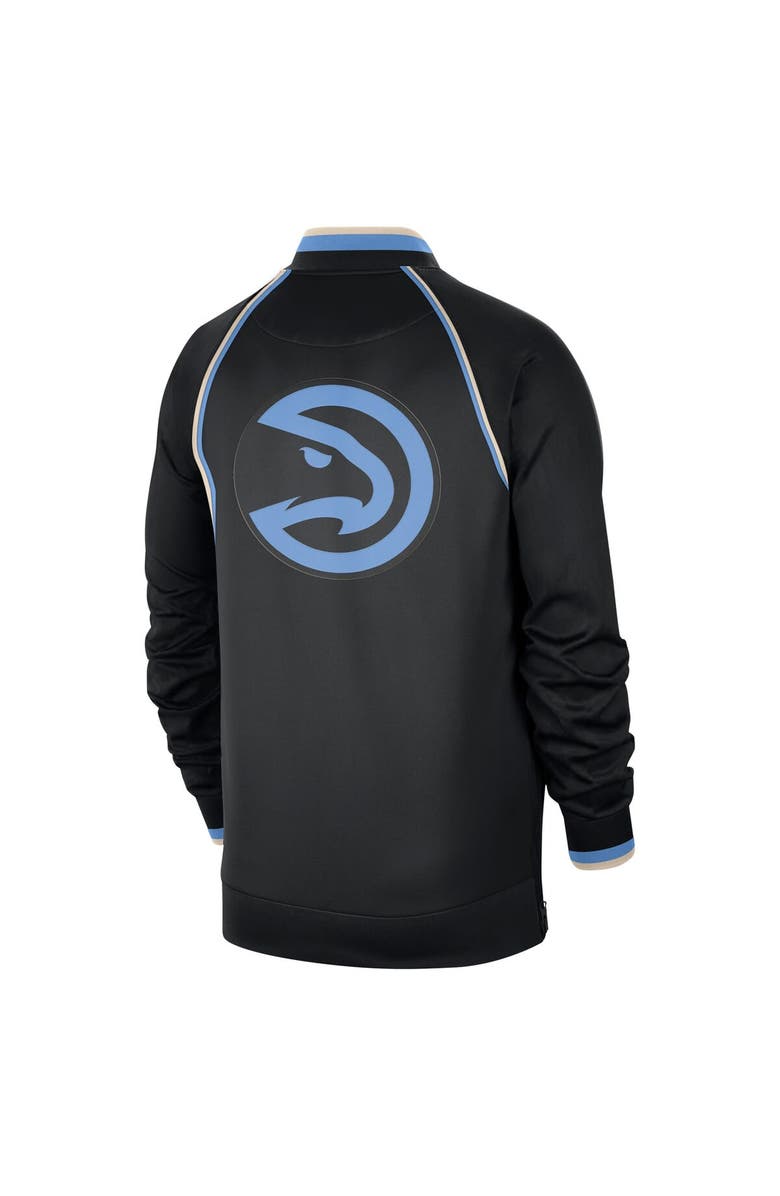 Nike Men's Nike Black Atlanta Hawks 2023/24 City Edition Authentic Showtime Performance Raglan Full-Zip Jacket, Alternate, color, 
