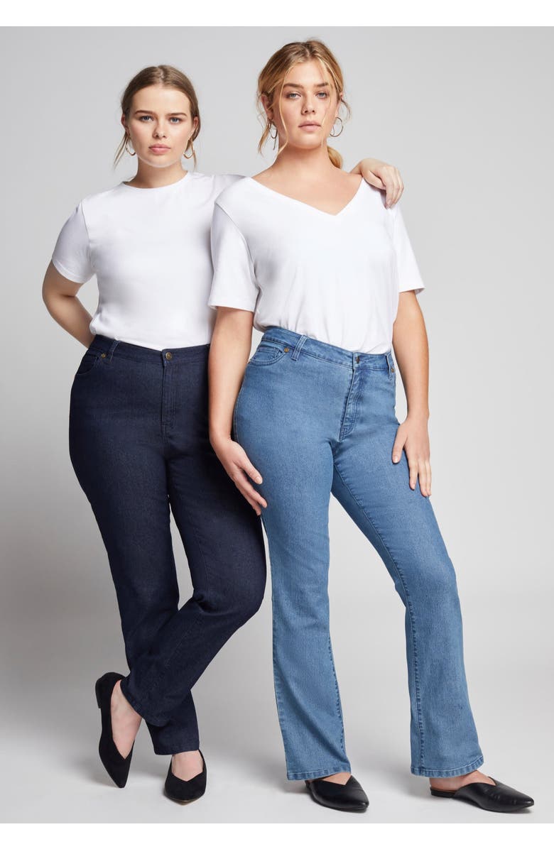 June + Vie June Fit Bootcut Jeans, Alternate, color, Black