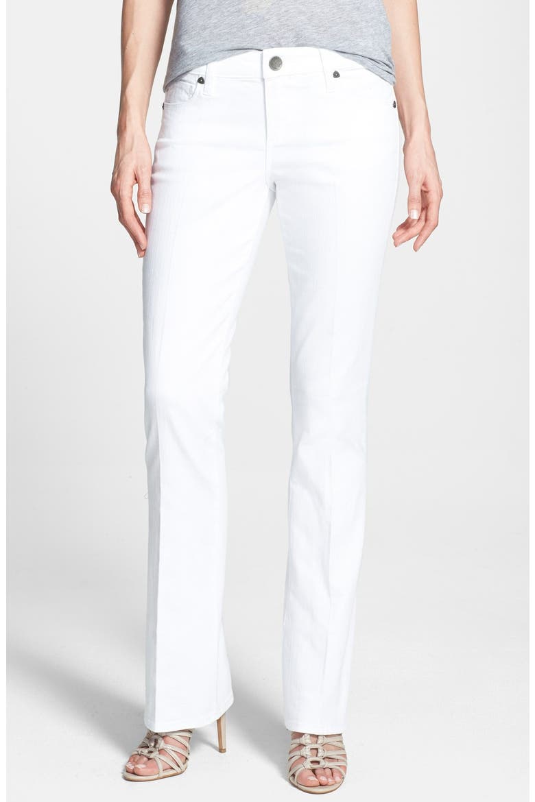 'Farrah' Baby Bootcut Jeans, Main, color, WHITE