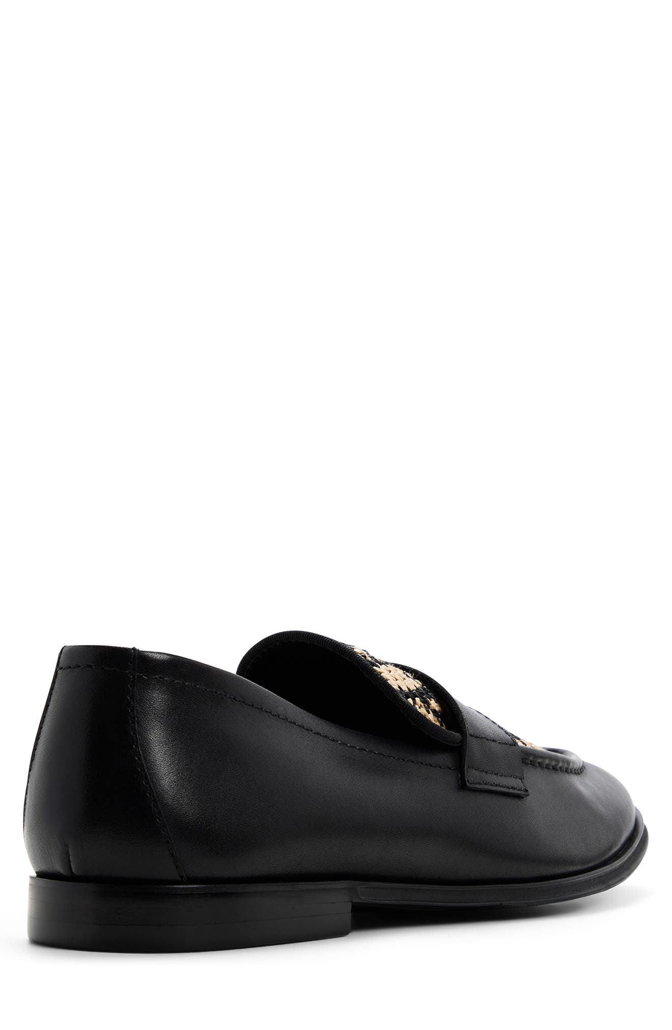Fano Leather Penny Loafer, Alternate, color, BLACK