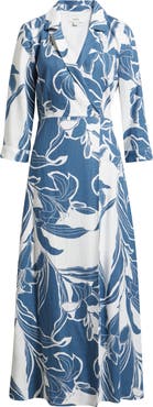 CeCe Floral Faux Wrap Maxi Dress