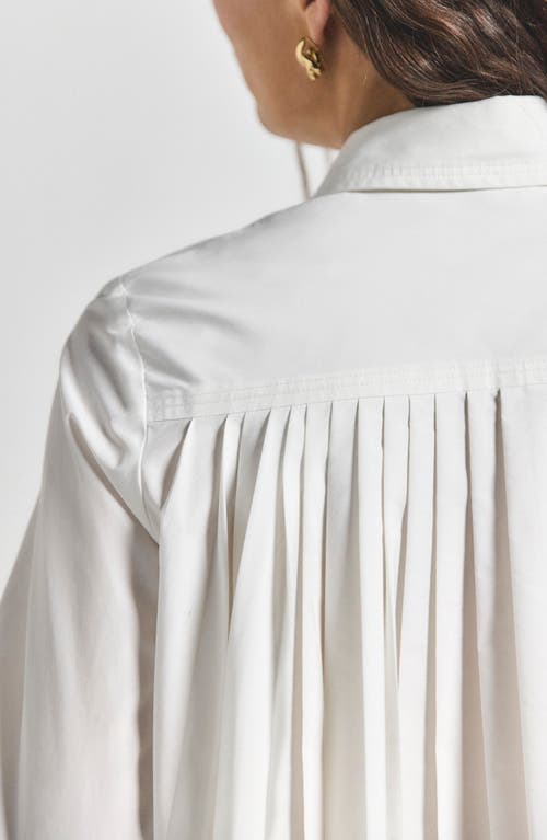 Derek Lam 10 Crosby Aria Pleated-back Cropped Shirt