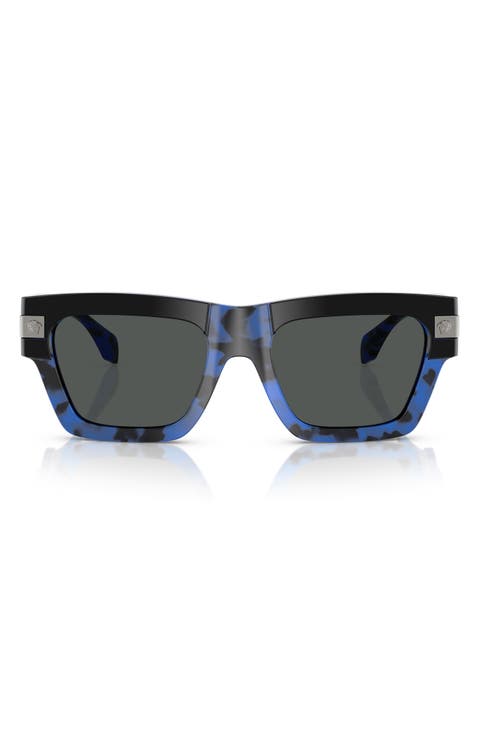 55mm Plaque Rectangular Sunglasses