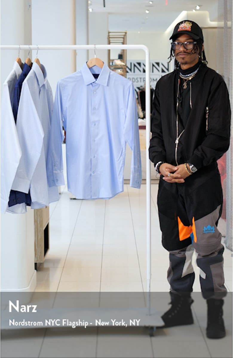 Slim Fit Micro Dobby Cotton Dress Shirt, sales video thumbnail