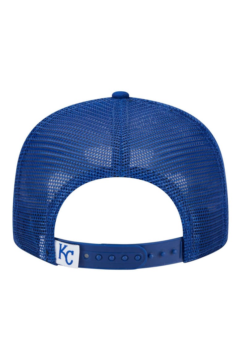 Youth New Era  Royal Kansas City Royals 9FIFTY Trucker Snapback Hat, Alternate, color, Royal
