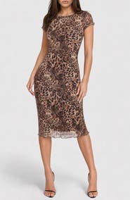 bebe Power Mesh T-Shirt Maxi Dress