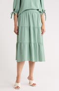 Renee C Tiered Midi Skirt