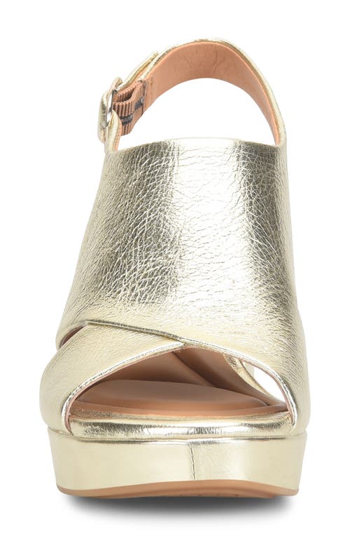 Söfft Liv Slingback Platform Sandal In Platino