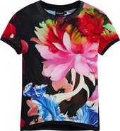 Desigual Flower Cotton Graphic T-Shirt