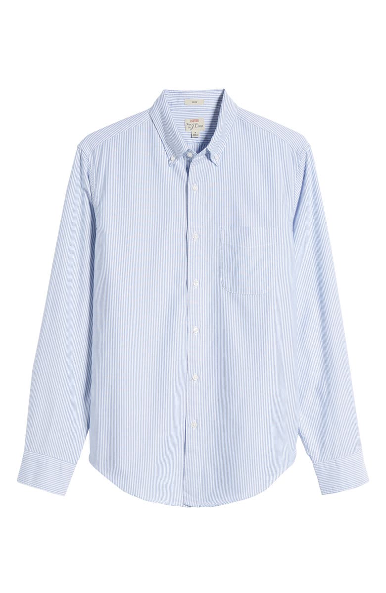 J.Crew Slim Fit Stretch Stripe Pima Cotton Oxford Shirt, Alternate, color,