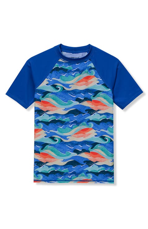 Boys Husky Short Sleeve UPF 50 Sun Protection Rash Guard