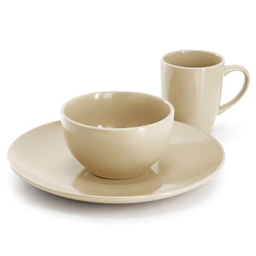 Gibson Home Everyday Plus 12 Piece Stoneware Dinnerware Set In Neutral