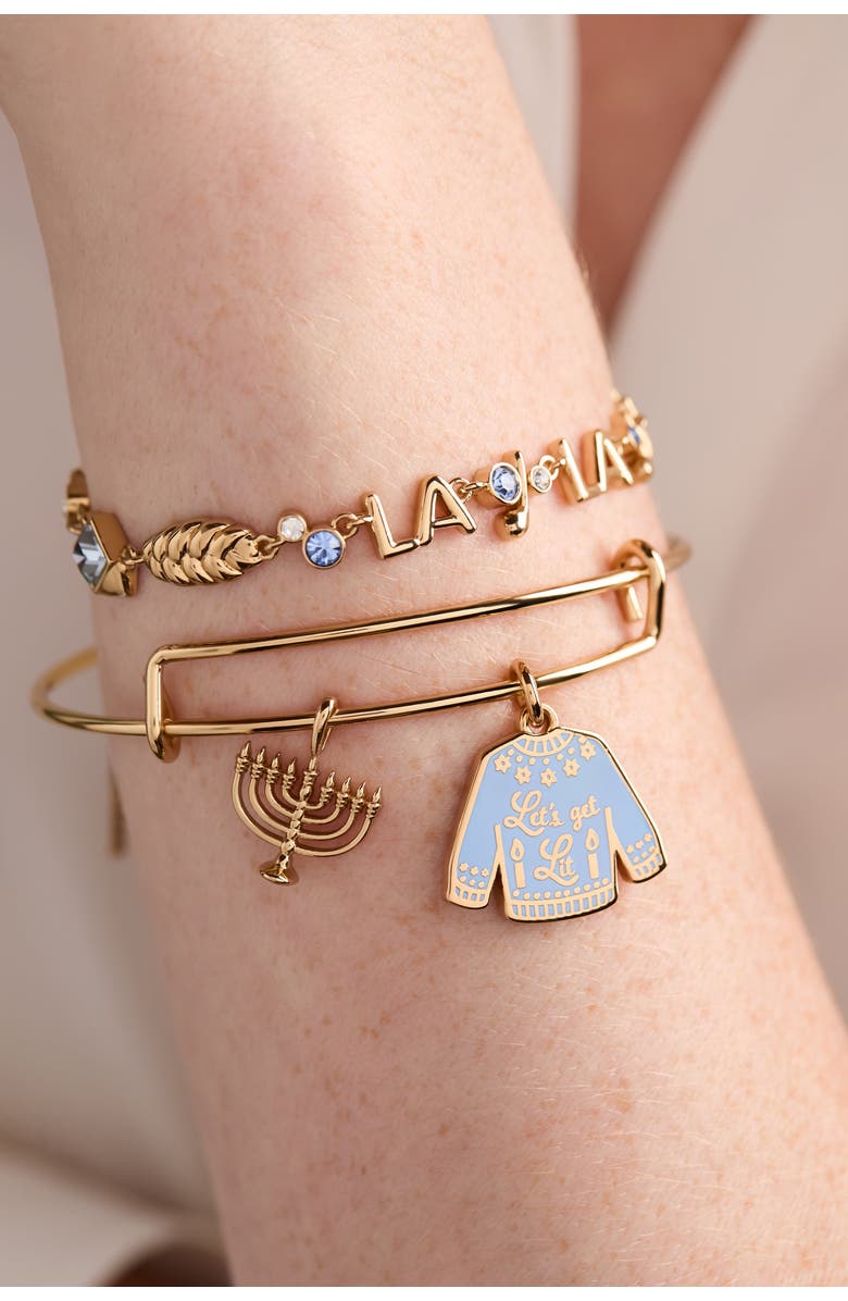 Alex and Ani Challah-la-la-la Bolo Bracelet, Alternate, color, Gold