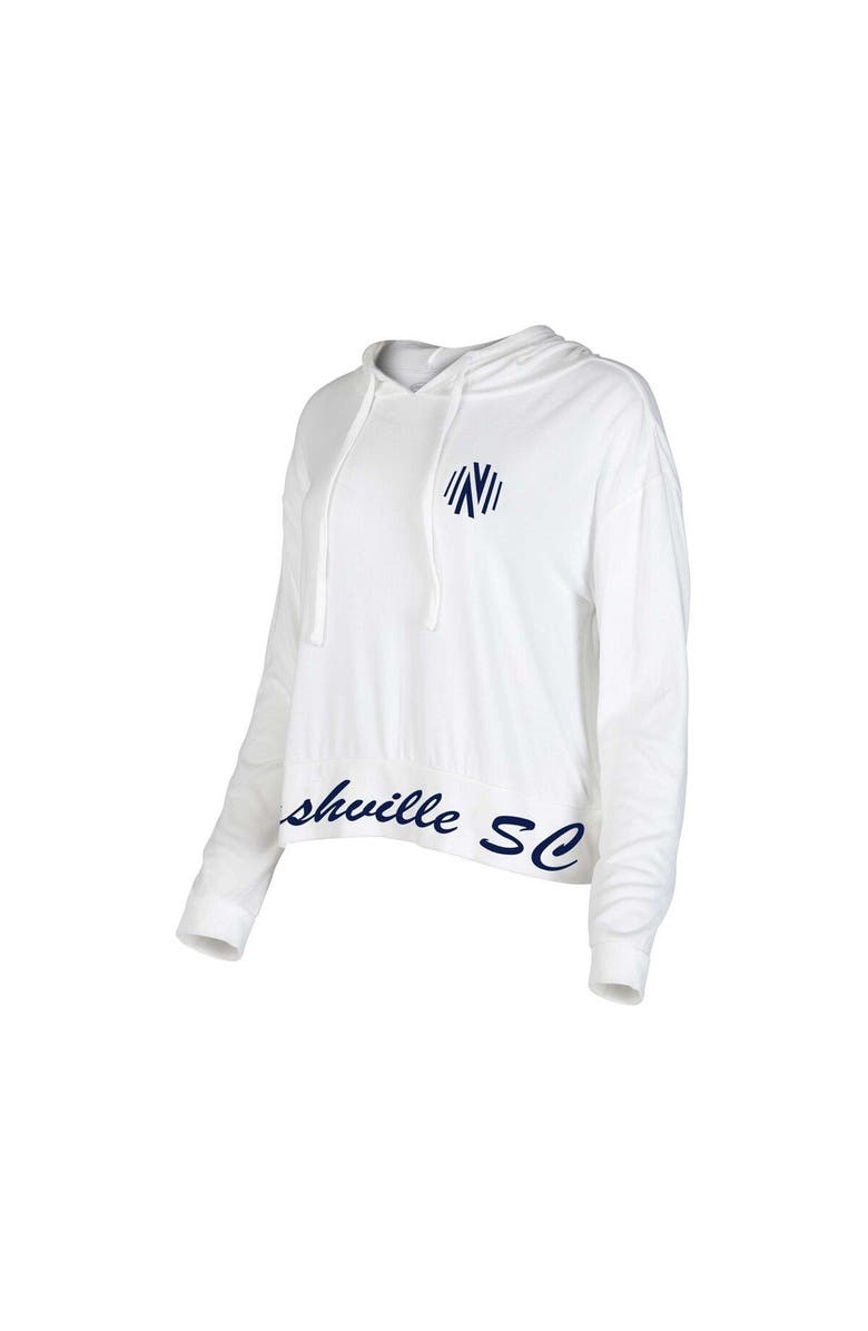 CONCEPTS SPORT Women's Concepts Sport White Nashville SC Accord Hoodie Long Sleeve Top, Main, color, Cream