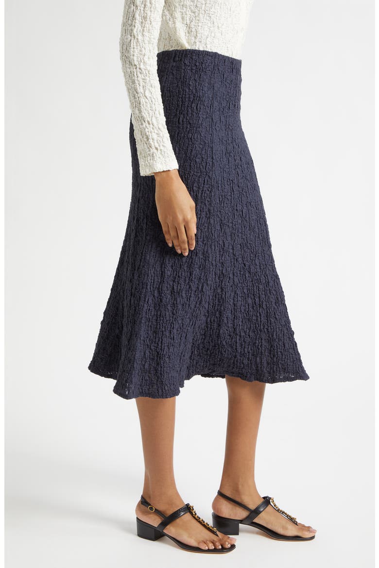 Massimo Cotton Blend Lace Midi Skirt, Alternate, color, NAVY