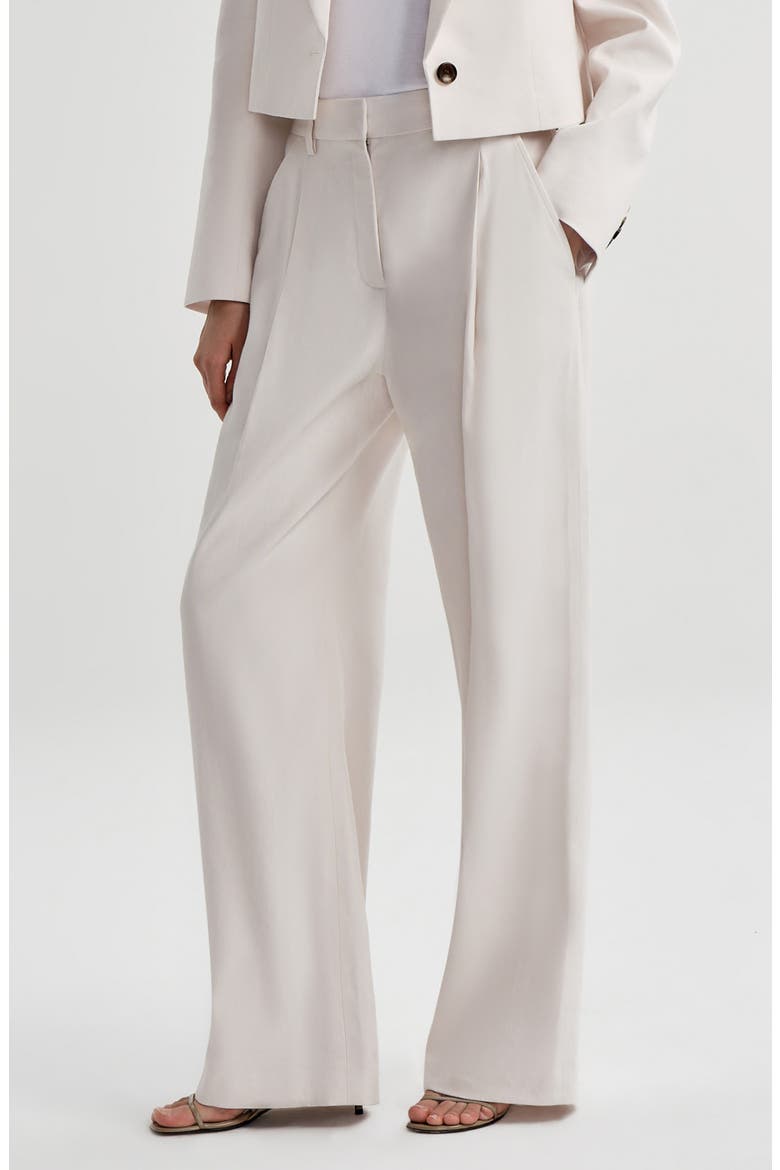 Winston Linen Blend Pants, Alternate, color, BUTTERCREAM