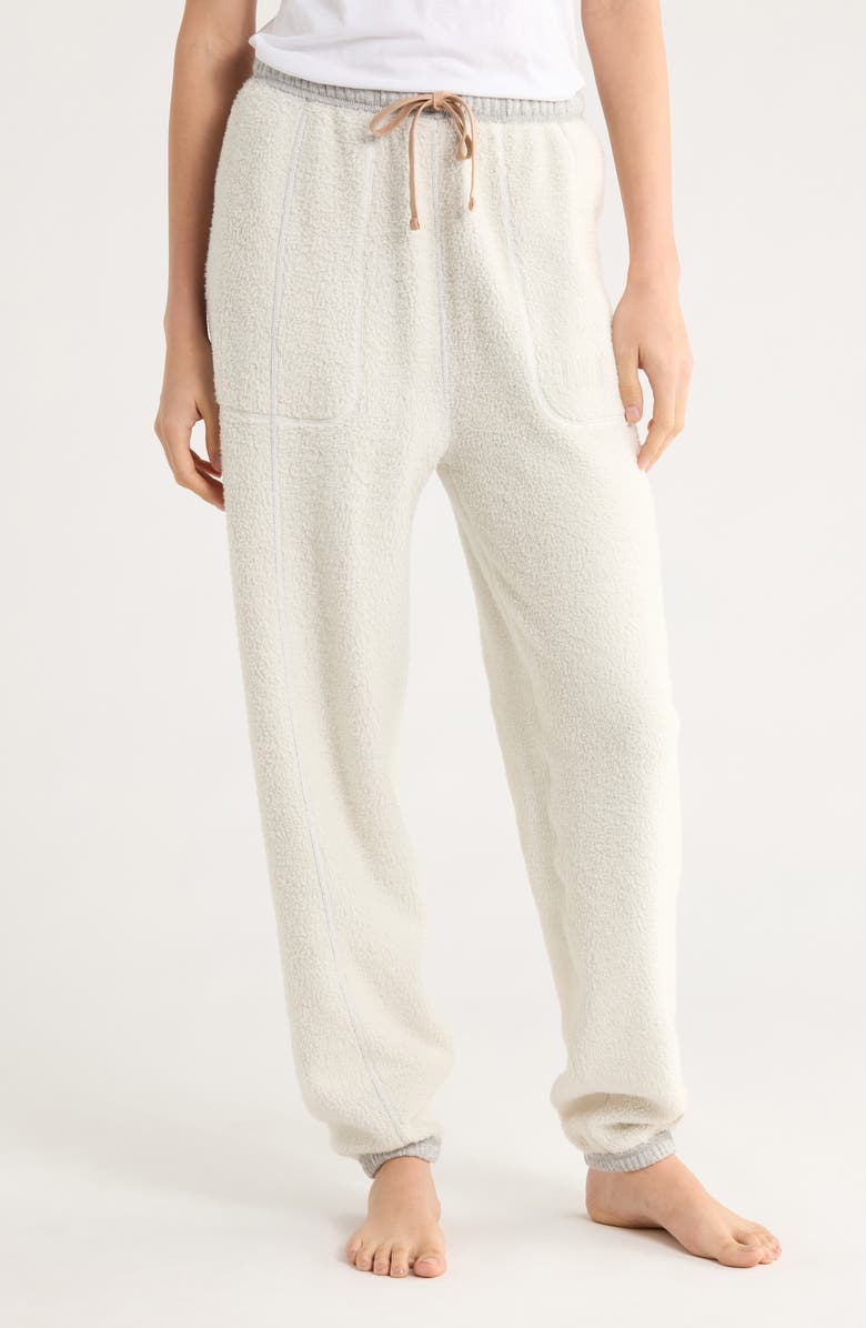 Lunya Silksweats Reversible Seamed Cotton & Silk Blend Sweatpants, Alternate, color, Napping Dove Heather