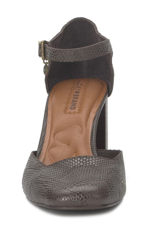 Lucky Brand Kanira Ankle Strap Pump In Gray