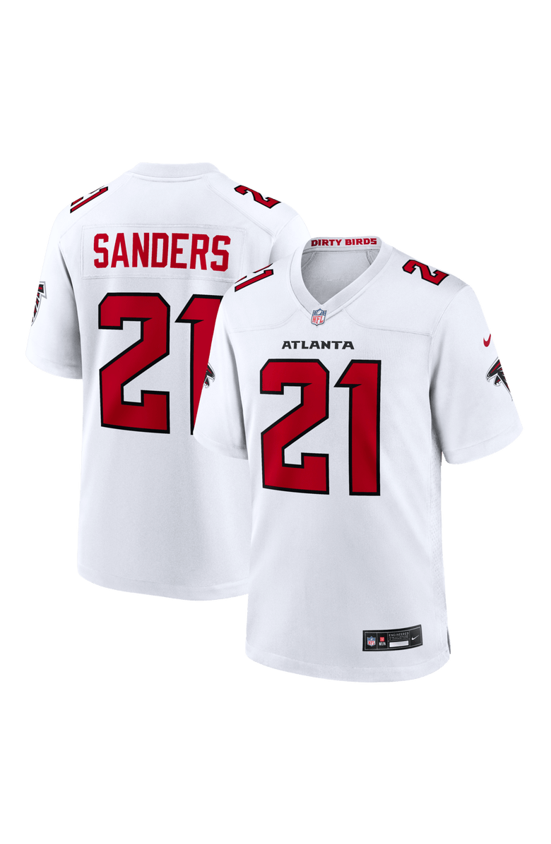 Nike Men's Nike Deion Sanders White Atlanta Falcons Retired Player Game Jersey, Main, color, White