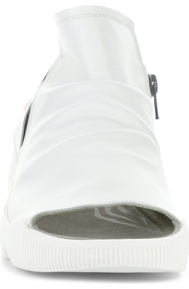 Softinos by Fly London Wish Platform Wedge Sandal, Alternate, color, 001 White Smooth Lea