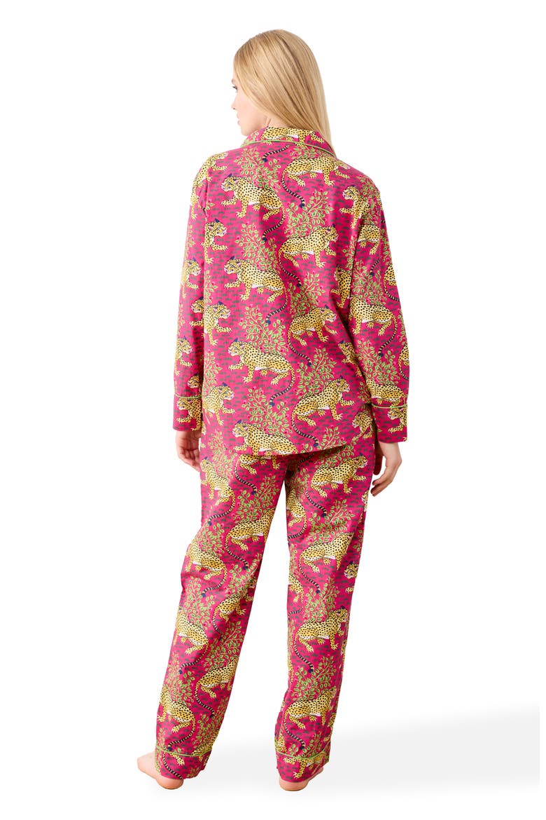 Long PJ Set, Alternate, color, Hot Pink