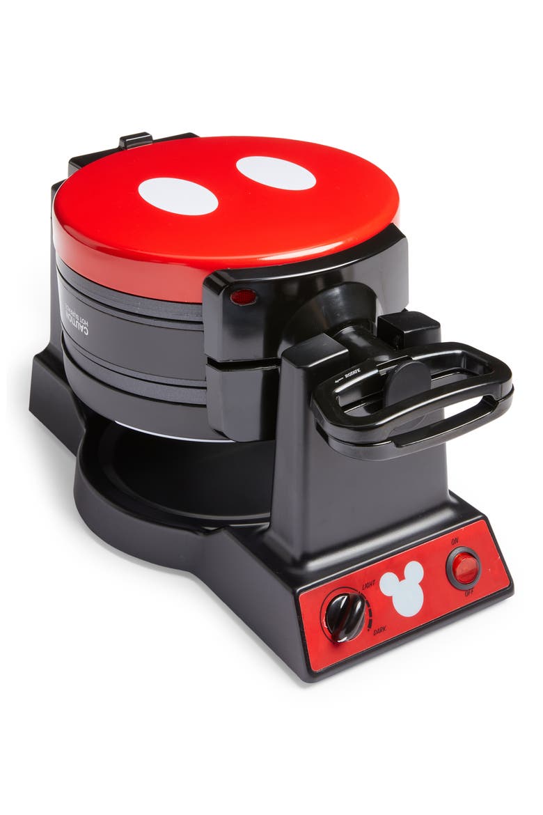 Micky Mouse Double Sided Flip Waffle Maker, Alternate, color, RED/ BLACK