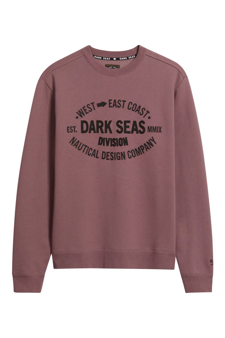Waterloo Logo Appliqué Crewneck Sweatshirt, Alternate, color, ROSE
