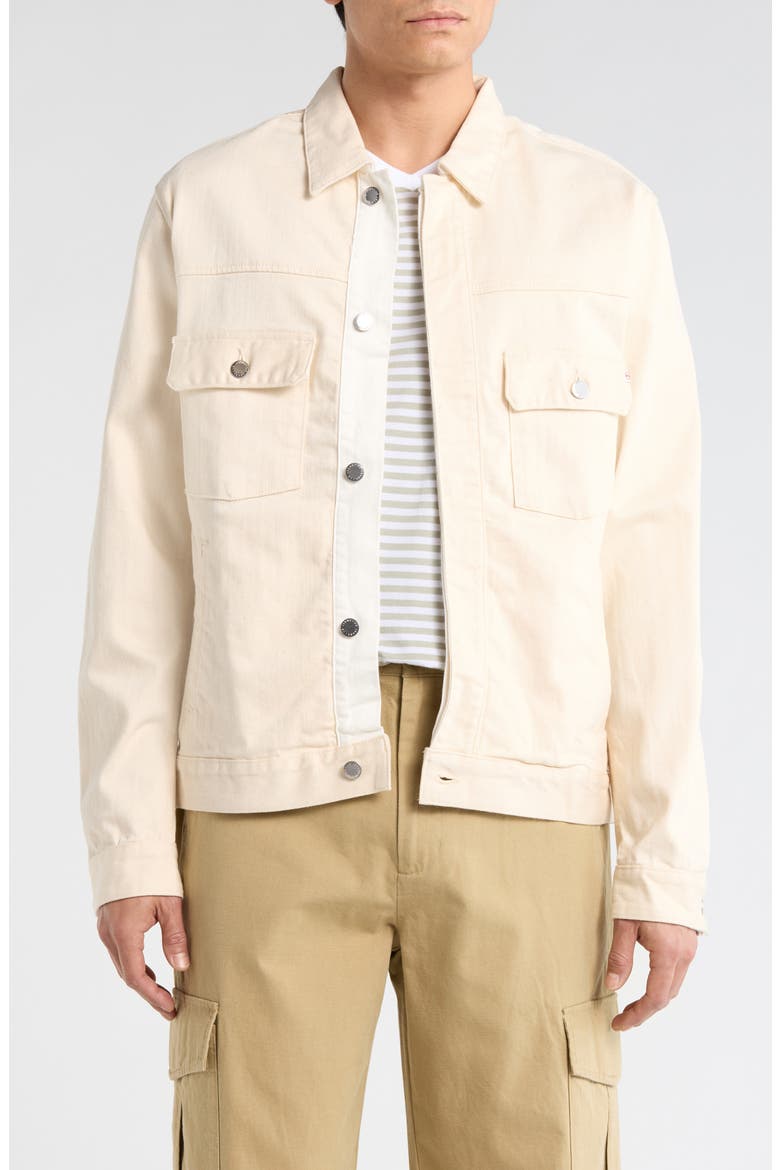 Sid Work Trucker Jacket, Main, color, ECRU DUNES