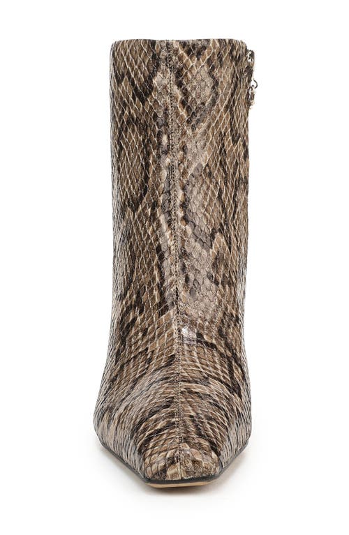 Circus Ny By Sam Edelman Laura Snakeskin Embossed Snip Toe Bootie In Multi