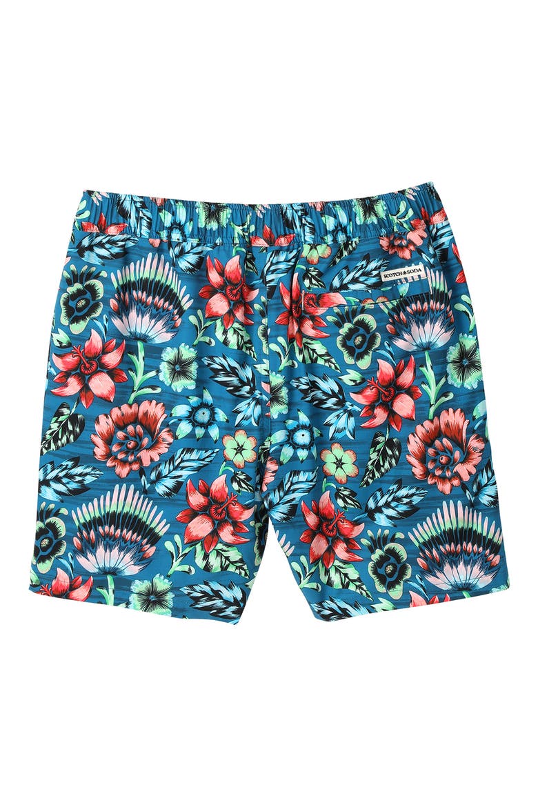 Full Bloom Swim Trunks, Alternate, color, LYONS BLUE