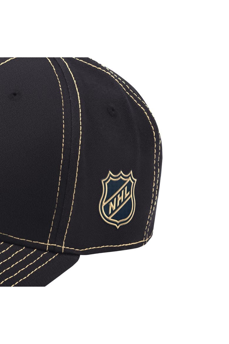 Men's Starter  Black Vegas Golden Knights Sphere II Curved Starfit Adjustable Hat, Alternate, color, Black