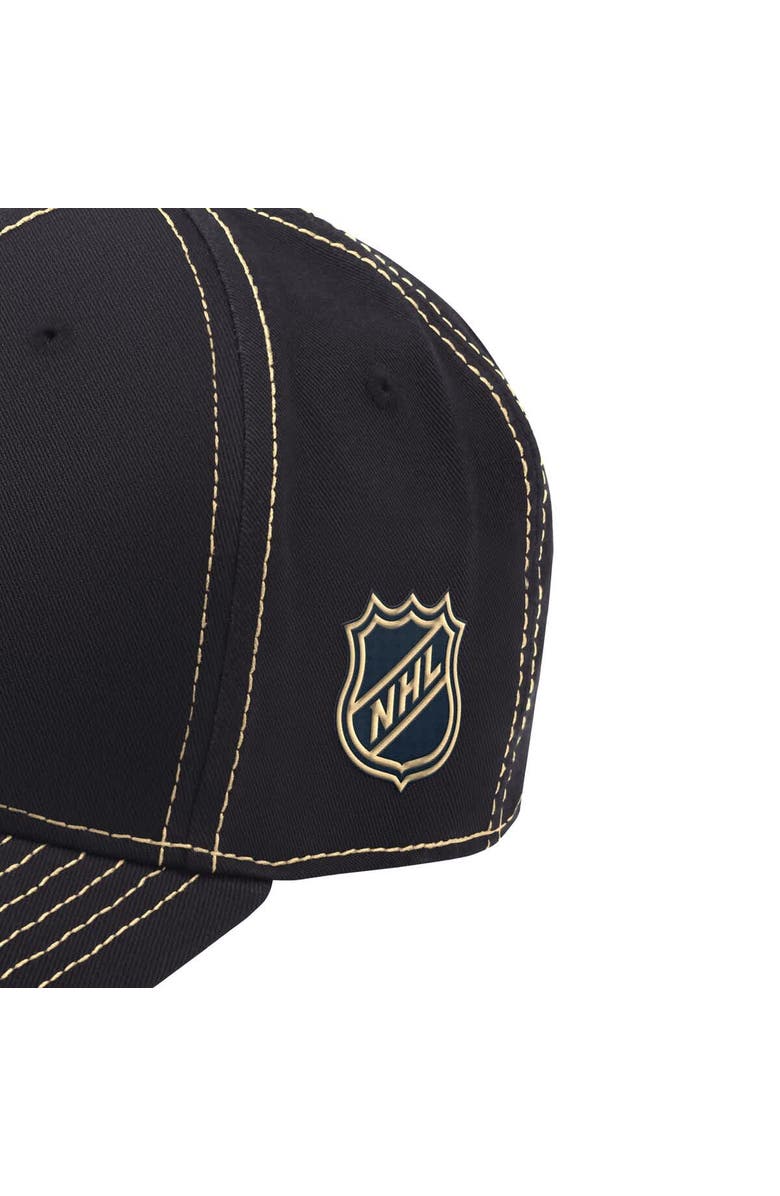 STARTER Men's Starter  Black Vegas Golden Knights Sphere II Curved Starfit Adjustable Hat, Alternate, color, Black
