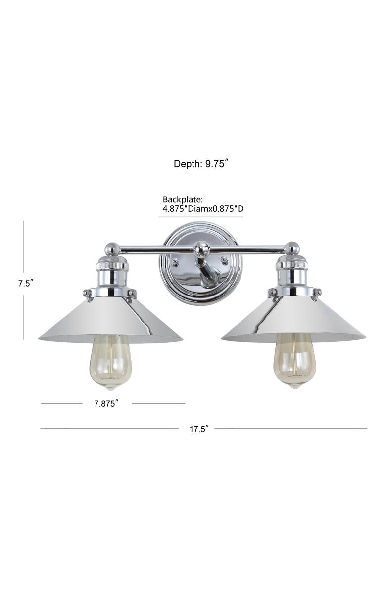 JONATHAN Y July 2-light Metal Vanity Light, Alternate, color, Chrome