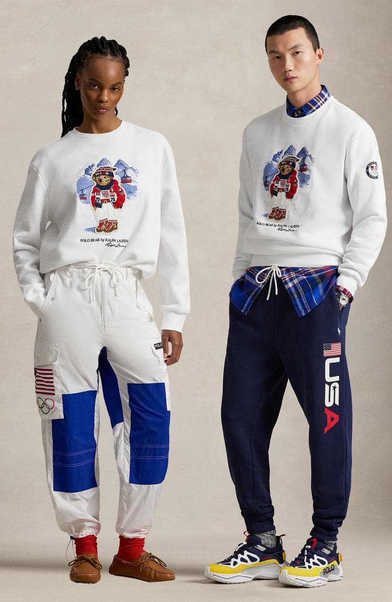 Polo Ralph Lauren Team USA Polo Bear Sweatshirt, Alternate, color, White