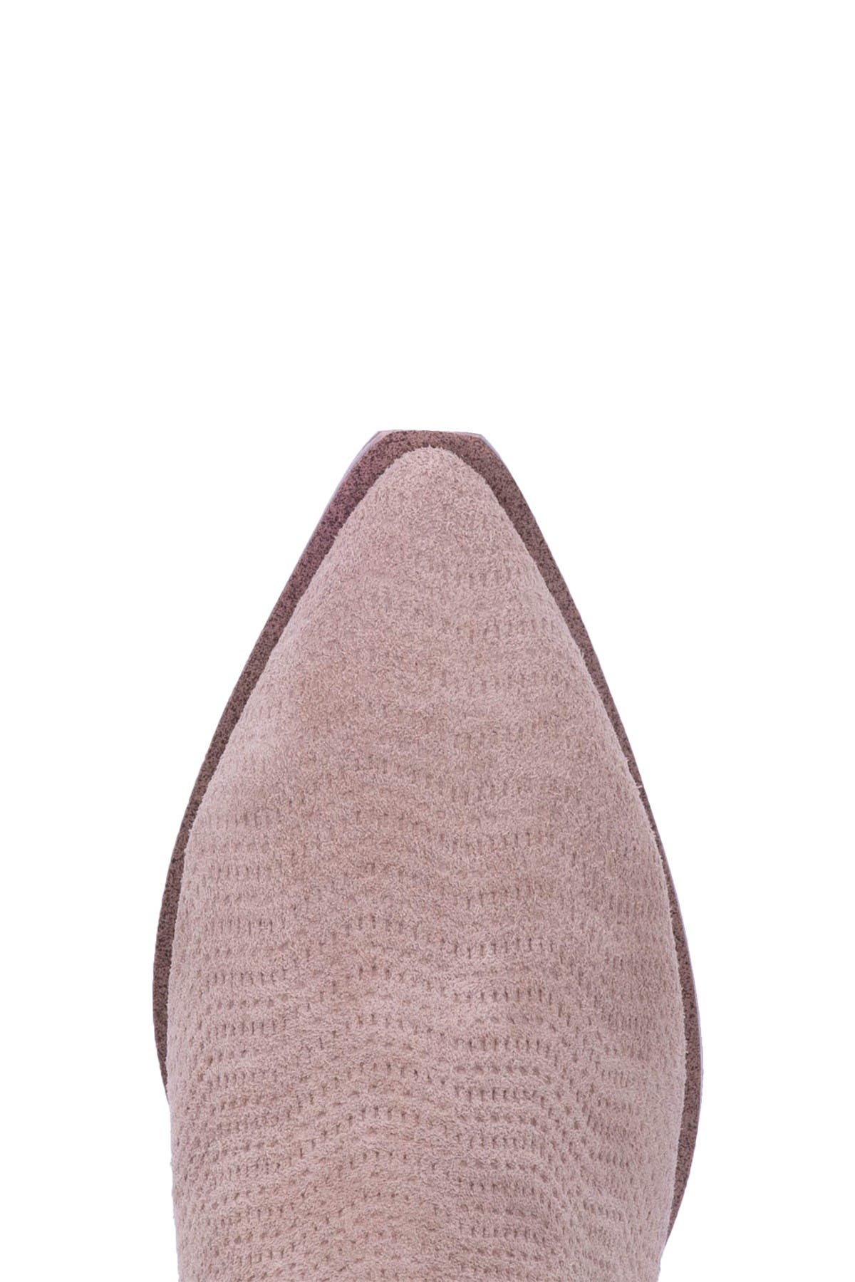 DAN POST BOOT COMPANY Kuster Suede Perforated Western Ankle Boot, Alternate, color, 