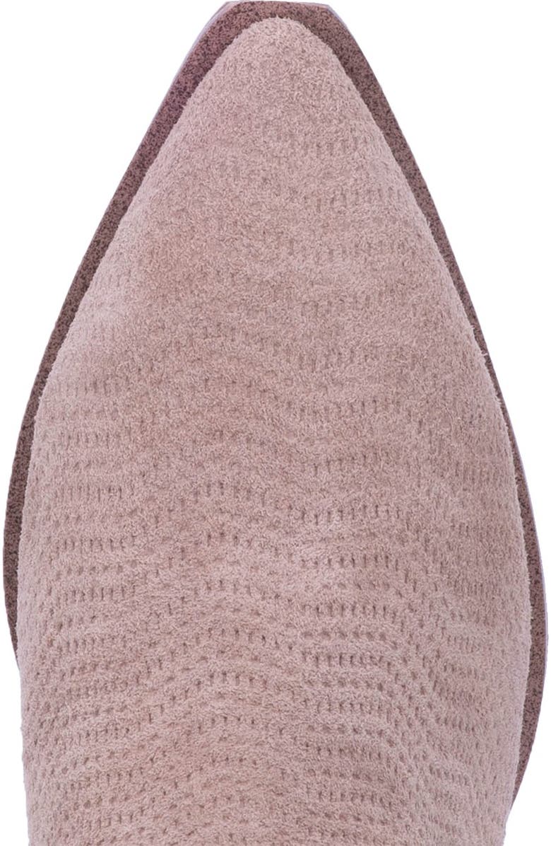 DAN POST BOOT COMPANY Kuster Suede Perforated Western Ankle Boot, Alternate, color,