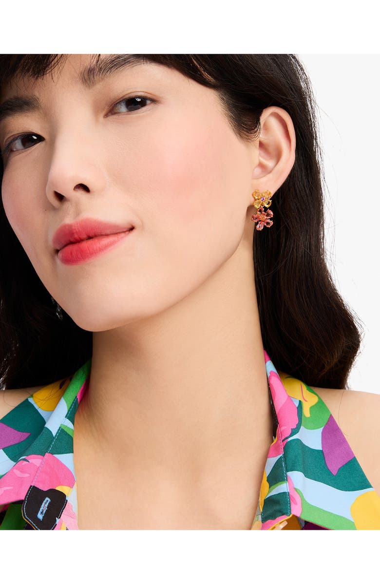 Kate Spade New York flower drop earrings, Alternate, color, 