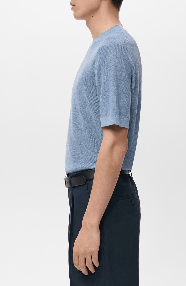 MANGO Knit T-Shirt, Alternate, color, China Blue