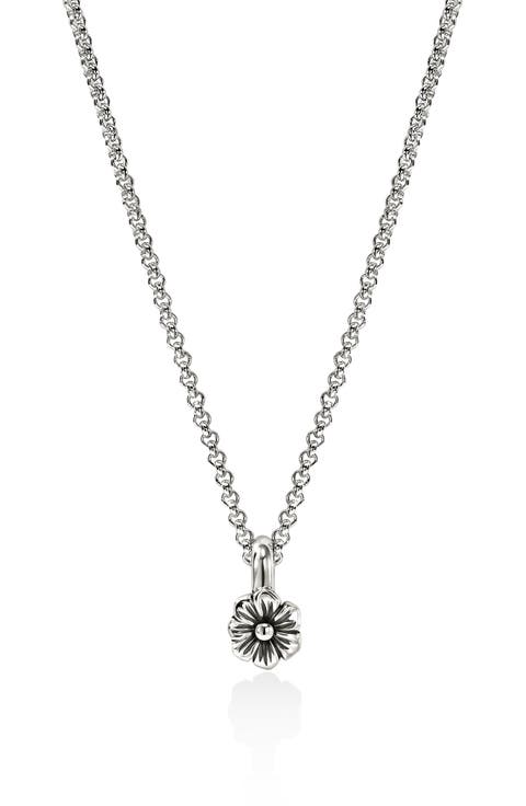 B&F x JH Wildflower Sterling Silver Pendant Necklace