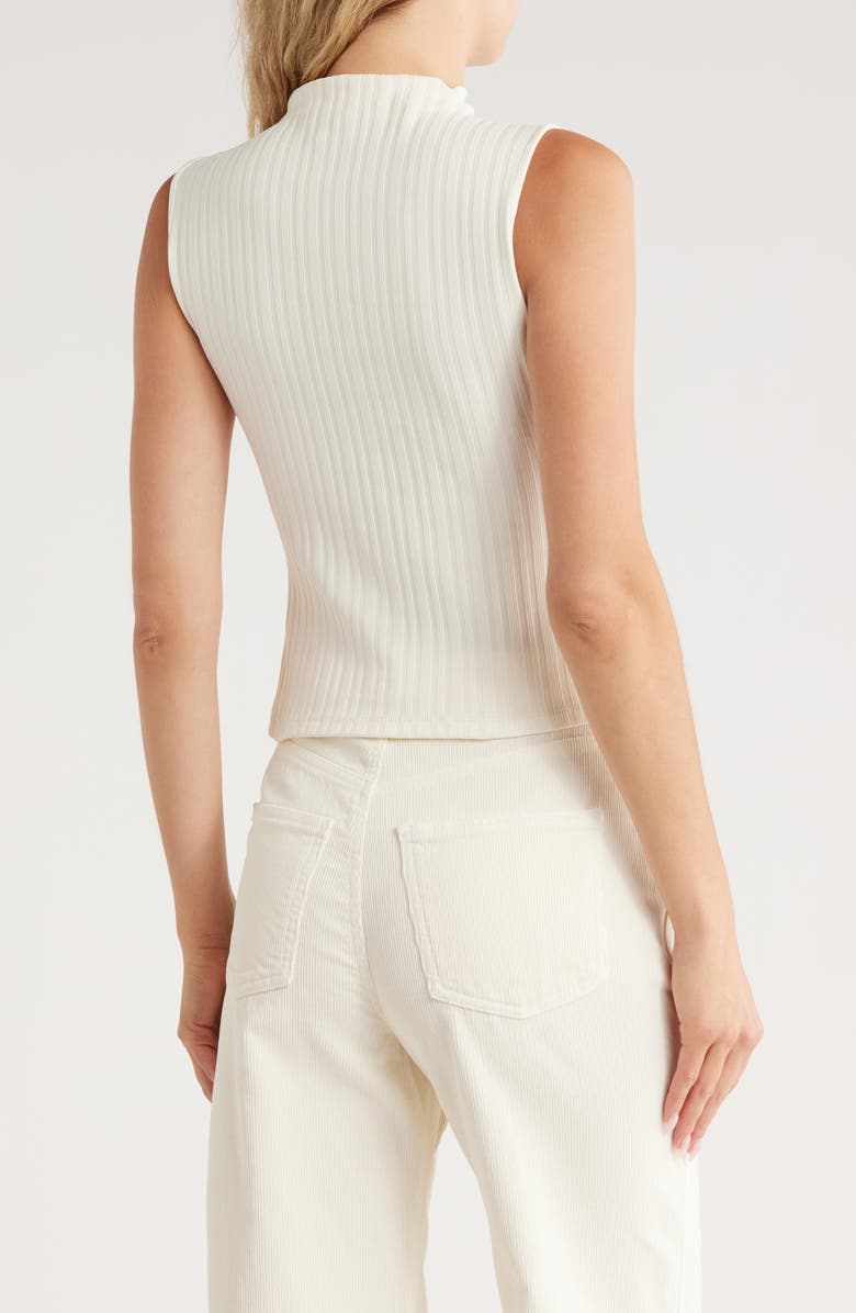 Veronica Beard Alora Mock Neck Sleeveless Top, Alternate, color, Ivory