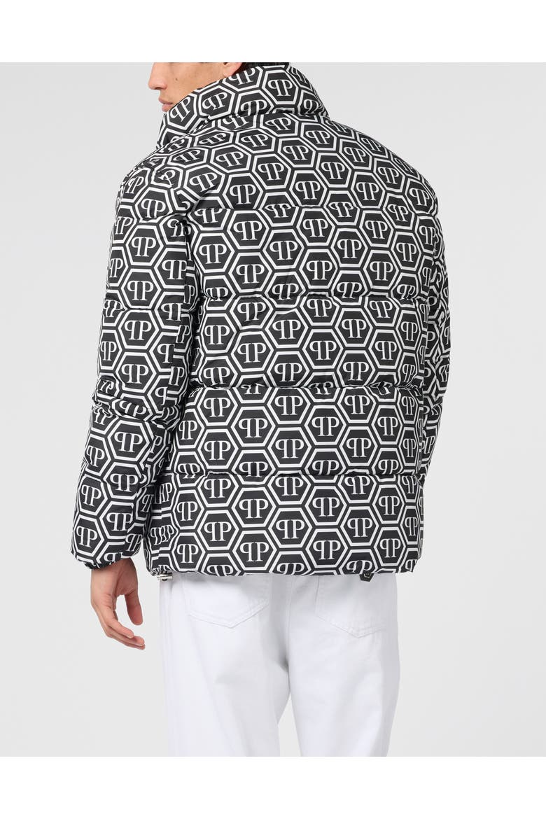 Nylon Puffer Jacket Monogram Men, Alternate, color, black