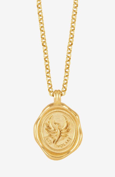 Men's 'Fly High' Phoenix Talisman Necklace