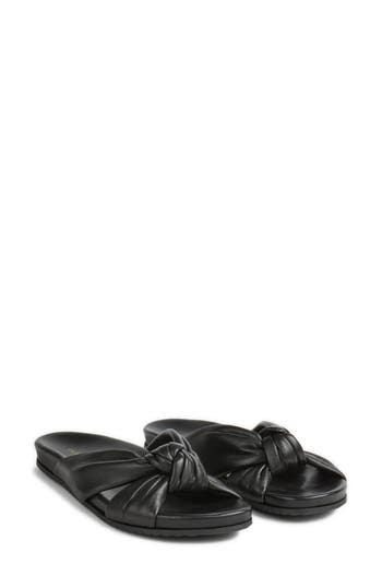 Lk Bennett Valerie Knot Slide Sandal In Black