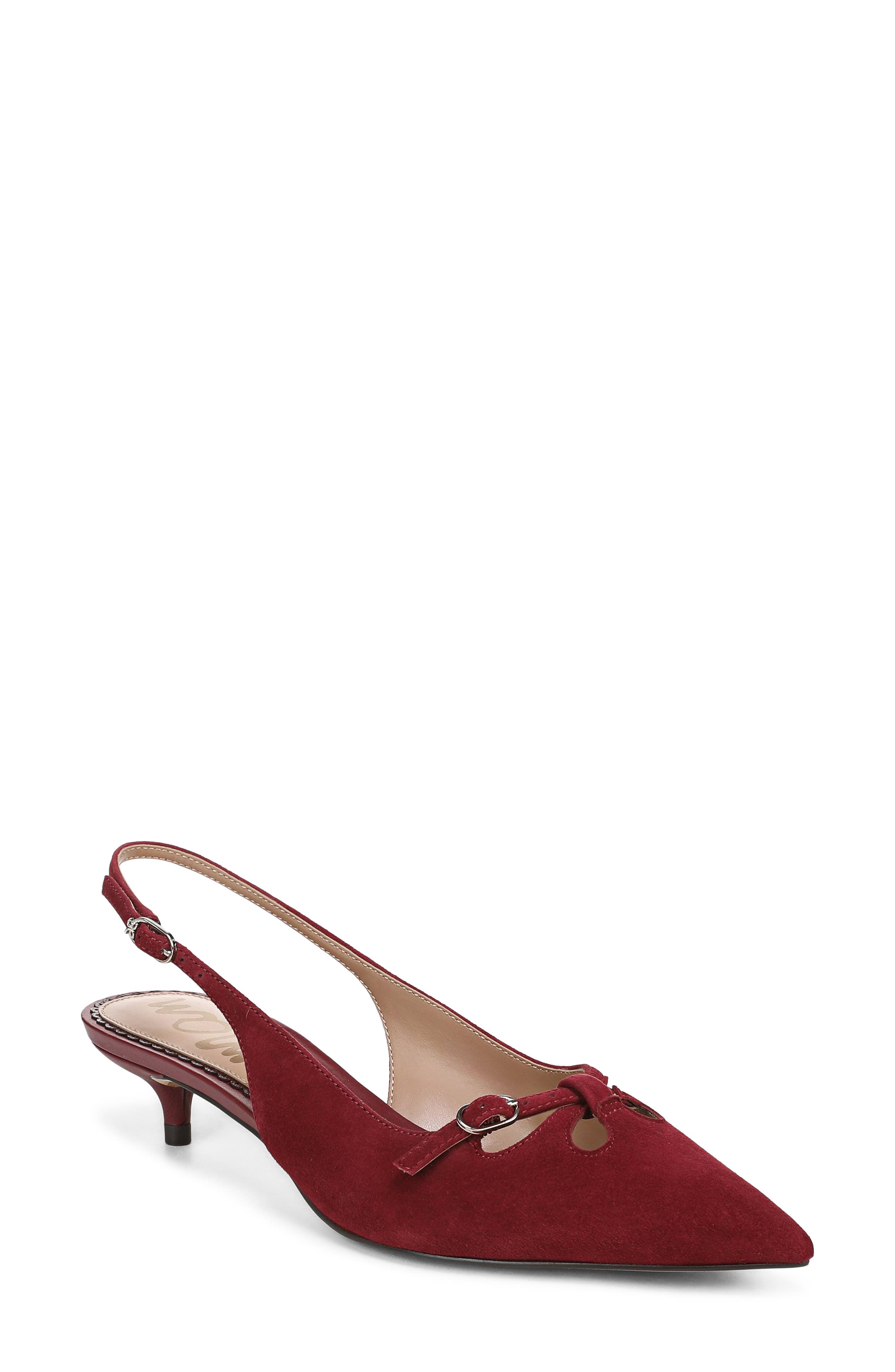 Fauna Leather Slingback Pump