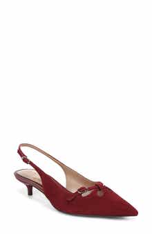 Fauna Leather Slingback Pump